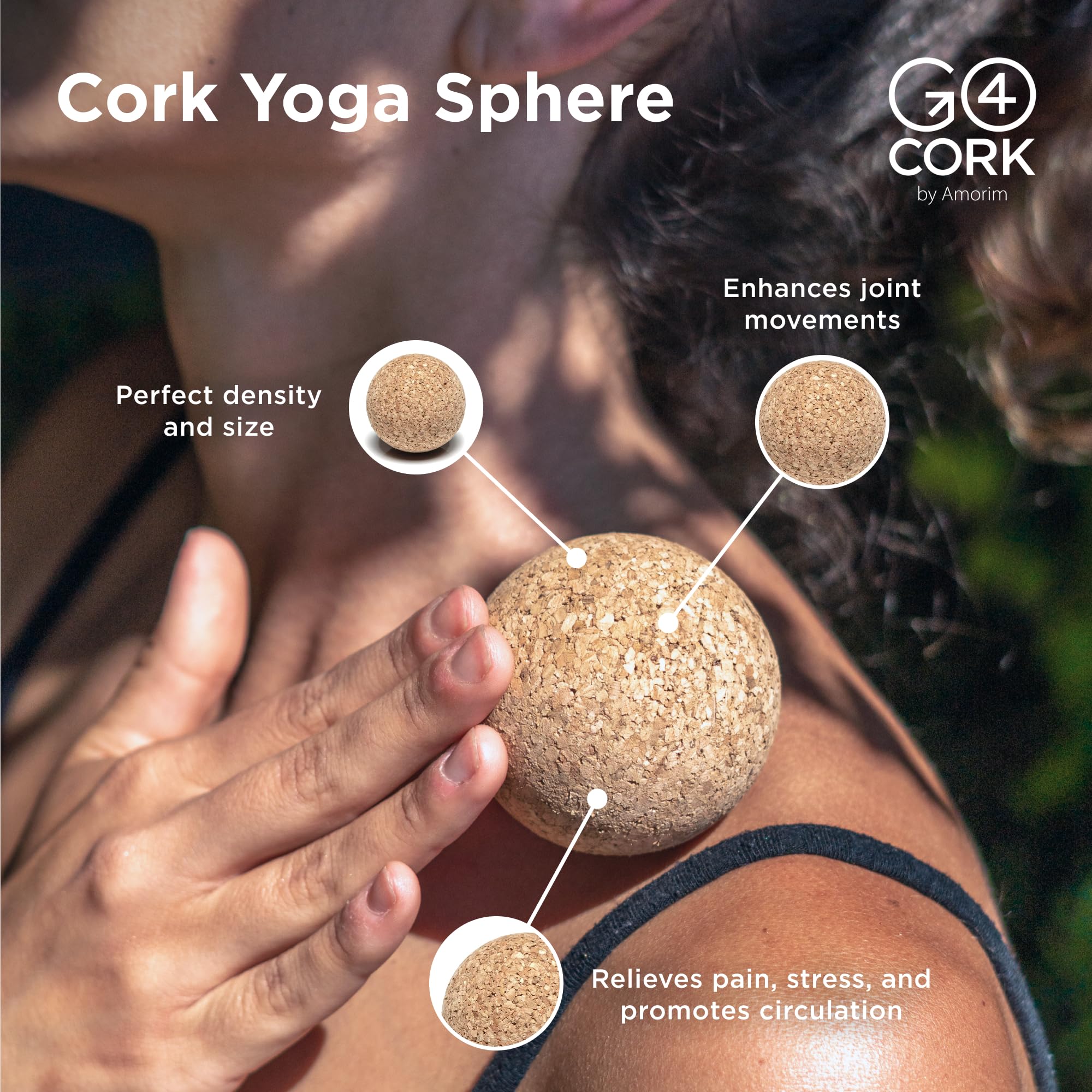 【まやま】コアチューニング ヨガ　ポール 専用袋付き 公式 正規品 Amazon | Go4Cork コルクヨガマッサージャーボール - 2.4インチ